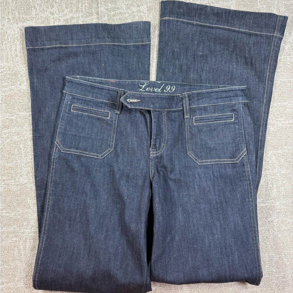 Level 99 Women’s Trouser Jeans - Dark Blue Denim Anthropologie